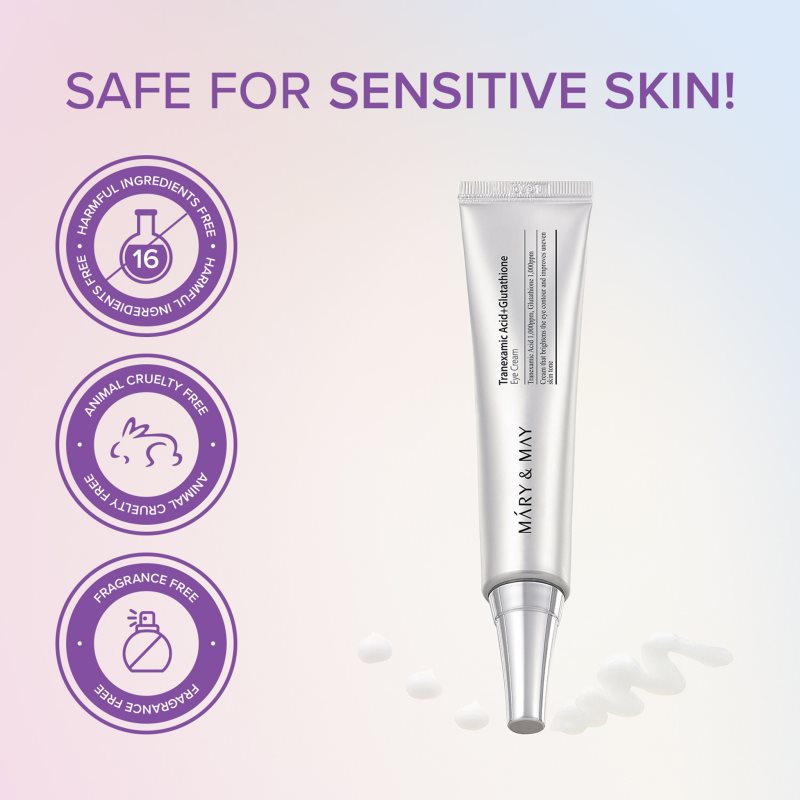 Mary&May Tranexamic Acid + Glutathione Eye Cream protivráskový oční krém redukující otoky a tmavé kruhy 30 g (obrázek 3)