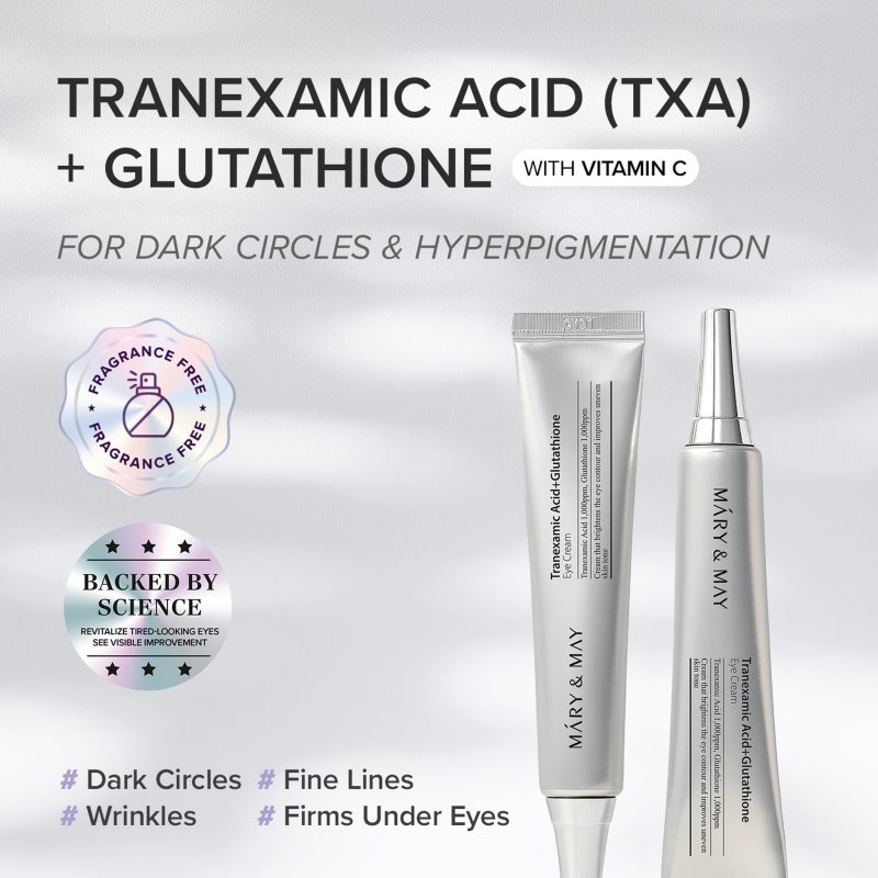 Mary&May Tranexamic Acid + Glutathione Eye Cream protivráskový oční krém redukující otoky a tmavé kruhy 30 g (obrázek 10)