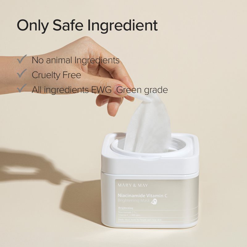 Mary&May Niacinamide Vitamin C Brightening Mask sada plátýnkových masek pro rozjasnění pleti 30 ks (obrázek 3)
