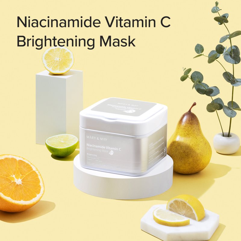 Mary&May Niacinamide Vitamin C Brightening Mask sada plátýnkových masek pro rozjasnění pleti 30 ks (obrázek 4)