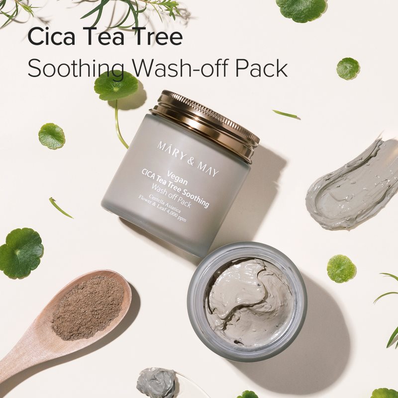 Mary&May Cica Tea Tree Soothing minerální čisticí jílová maska pro zklidnění pleti 125 g (obrázek 5)