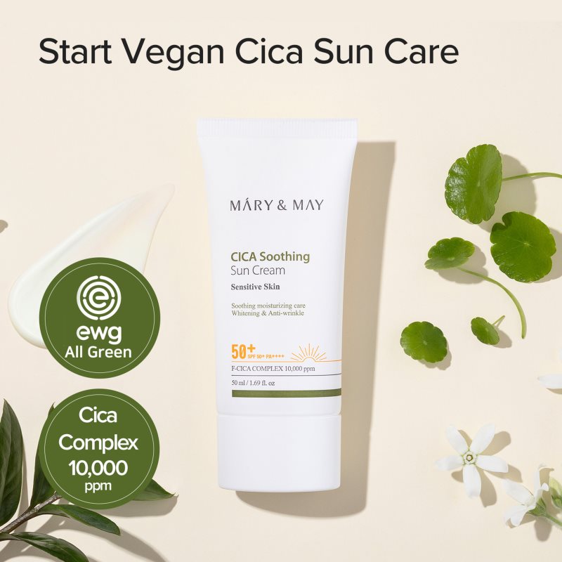 Mary&May Cica Soothing zklidňující a ochranný krém SPF 50+ 50 ml (obrázek 5)