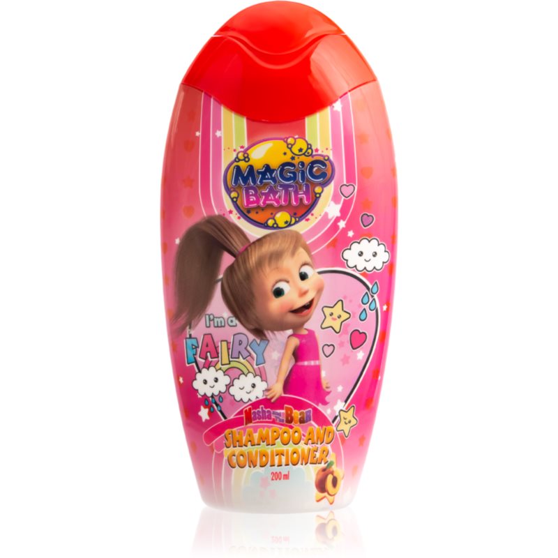 Masha & The Bear Magic Bath Shampoo and Conditioner sampon és kondicionáló 2 in1 gyermekeknek 200 ml