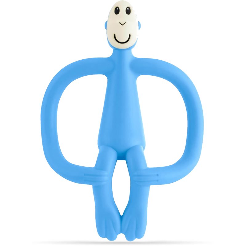E-shop Matchstick Monkey Teething Toy and Gel Applicator kousátko s kartáčkem 2 v 1 Light Blue 1 ks