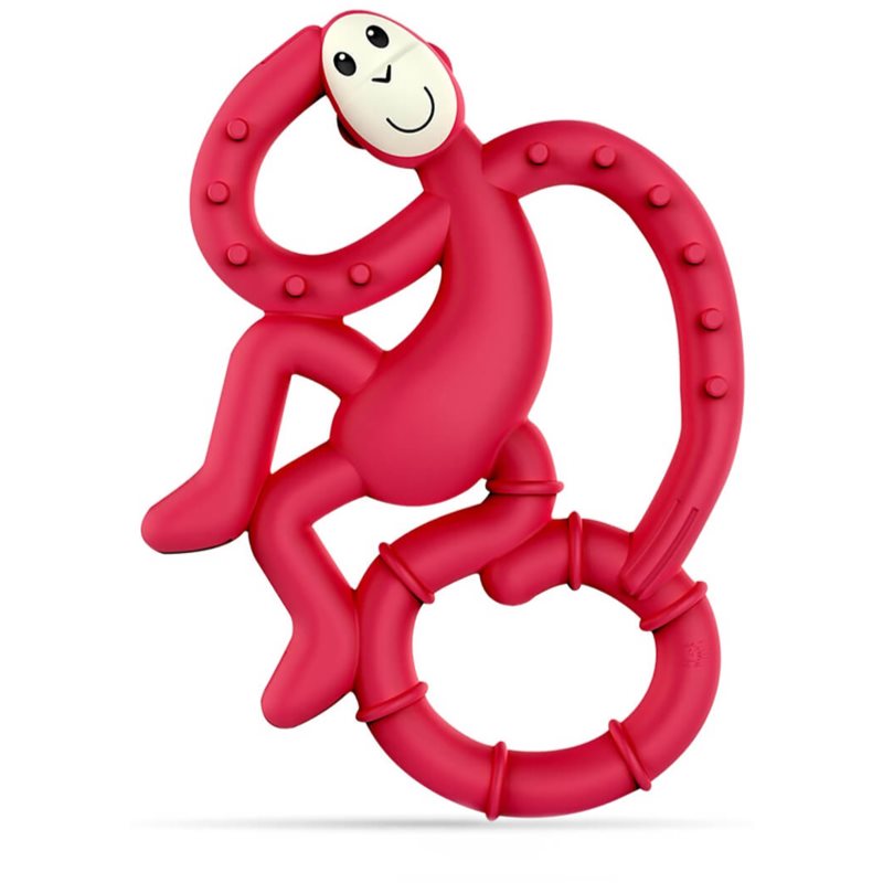 Matchstick Monkey Mini Monkey Teether Beißring mit einem antimikrobiellen Zusatz Ruby 1 St.
