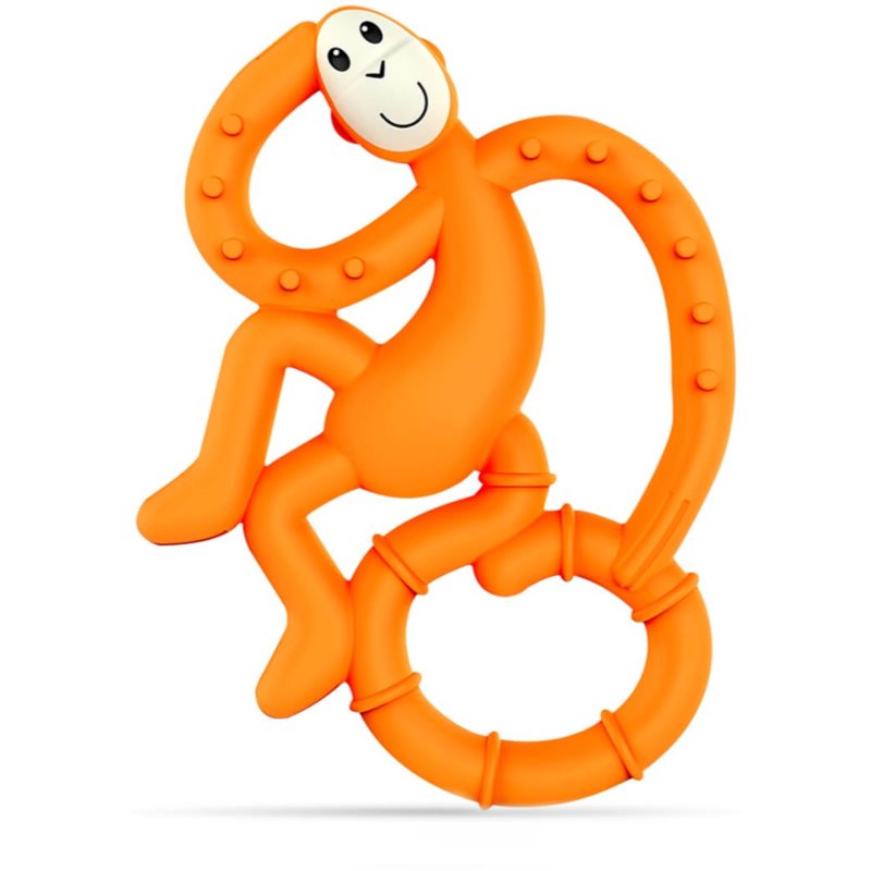 Matchstick Monkey Mini Monkey Teether chew toy with antimicrobial ingredients Orange 1 pc

