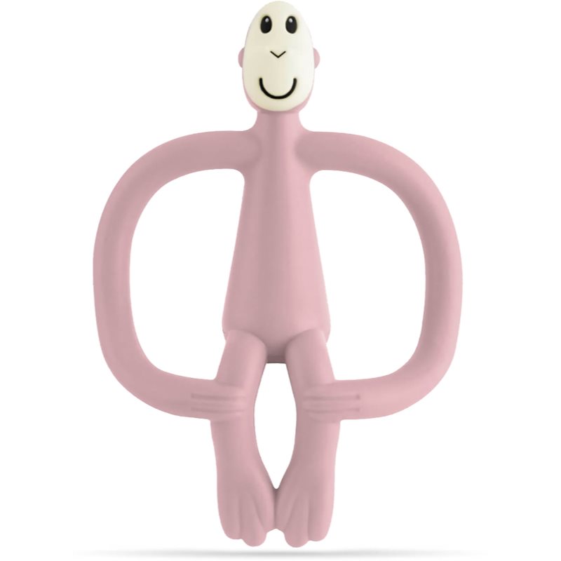 E-shop Matchstick Monkey Teething Toy and Gel Applicator kousátko s kartáčkem 2 v 1 Dusty Pink 1 ks