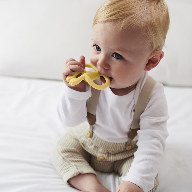 Matchstick Monkey Monkey Teether Beißring mit 2 in 1 Bürste Yellow 1 St.