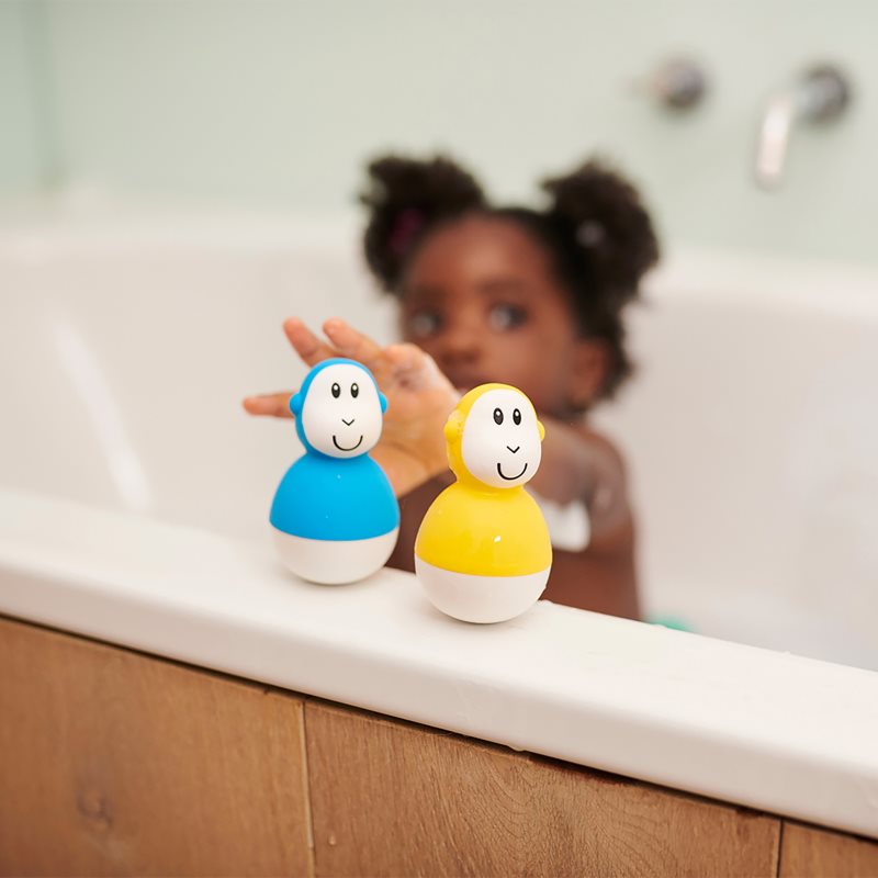 Matchstick Monkey Endless Bathtime Fun Wobblers Wasserspielzeug Blue & Yellow 2 St.