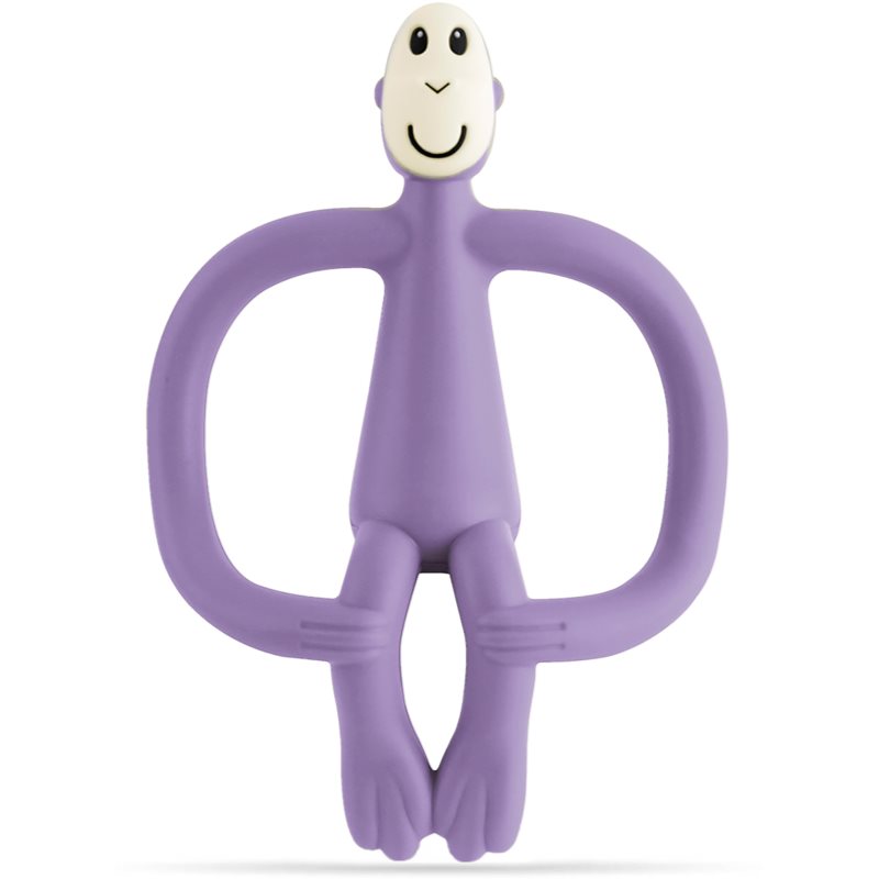 Matchstick Monkey Teething Toy and Gel Applicator Beißring mit 2 in 1 Bürste Purple 1 St.