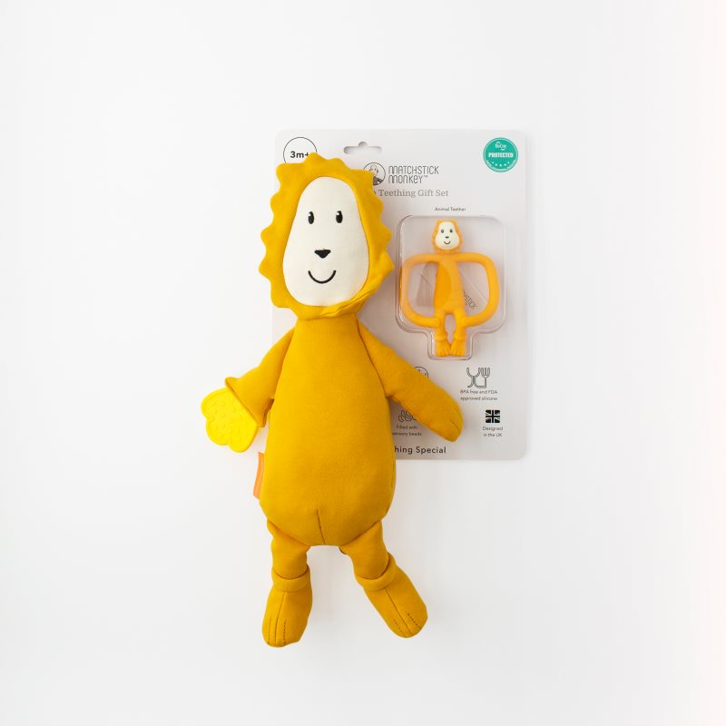 Thumbnail - Matchstick Monkey Teething Gift Set 3m+ Beißring + spielzeug Lion 1 St.