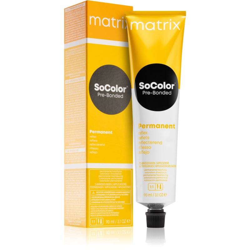 Matrix SoColor Pre-Bonded Reflect перманентна фарба для волосся відтінок 8C Licht Blonde Kopfer 90 мл