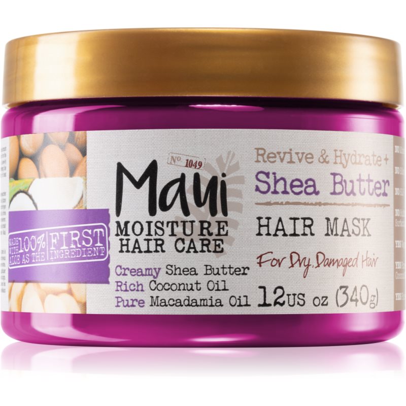 Maui Moisture Revive & Hydrate + Shea Butter drėkinamoji kaukė sausiems ir pažeistiems plaukams 340 g