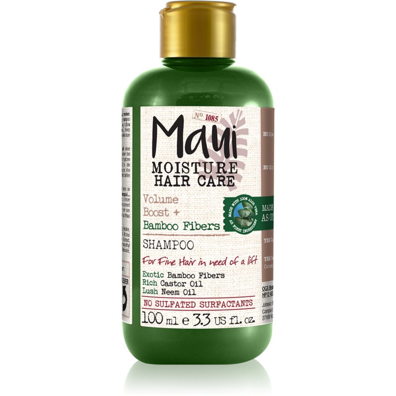 Maui Moisture Volume Boost + Bamboo Fibers posilující šampon pro jemné a zplihlé vlasy 100 ml