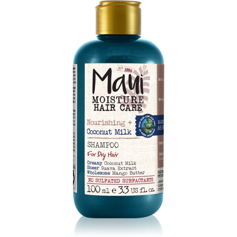 Maui Moisture Nourish & Moisture + Coconut Milk зволожуючий шампунь для сухого волосся 100 мл