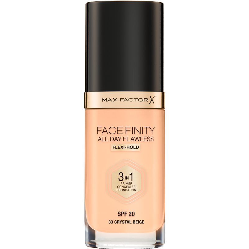 Max Factor Facefinity All Day Flawless long-lasting foundation SPF 20 shade 33 Crystal Beige 30 ml
