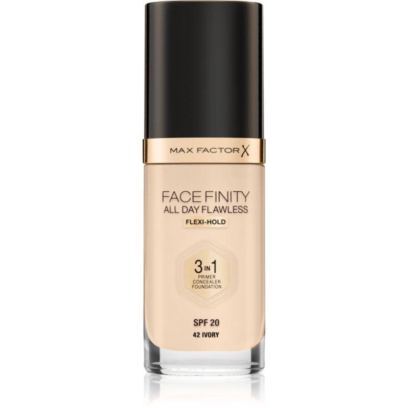 Max Factor Facefinity All Day Flawless long-lasting foundation SPF 20 shade 42 Ivory 30 ml
