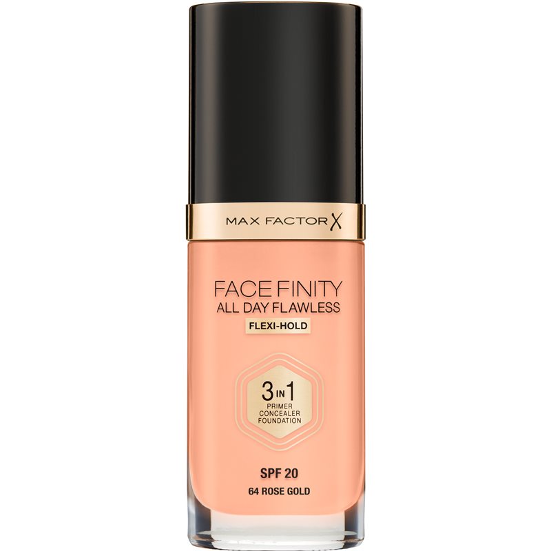 Max Factor Facefinity All Day Flawless dlhotrvajúci make-up SPF 20 odtieň 64 Rose Gold 30 ml
