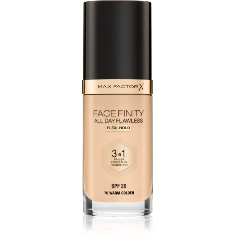 Max Factor Facefinity All Day Flawless Long-Lasting Foundation SPF 20 Shade 76 Warm Golden 30 ml
