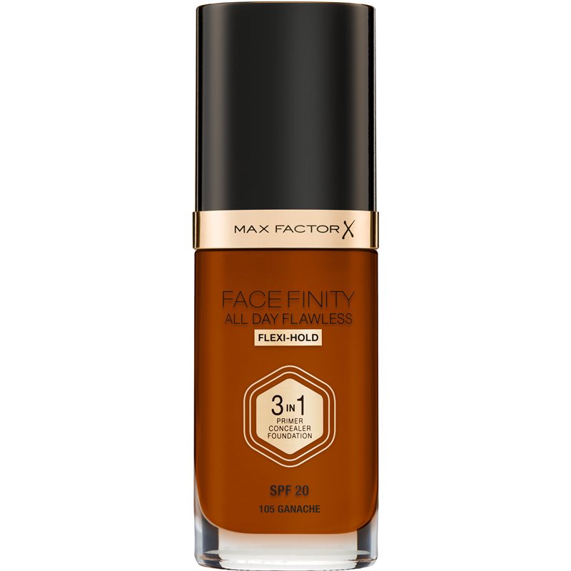 Max Factor Facefinity All Day Flawless long-lasting foundation SPF 20 shade 105 Ganache 30 ml
