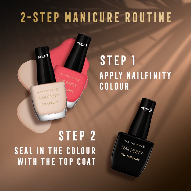 Max Factor Nailfinity Gel Top Coat gelový vrchní lak na nehty odstín 100 The Finale 12 ml (obrázek 4)