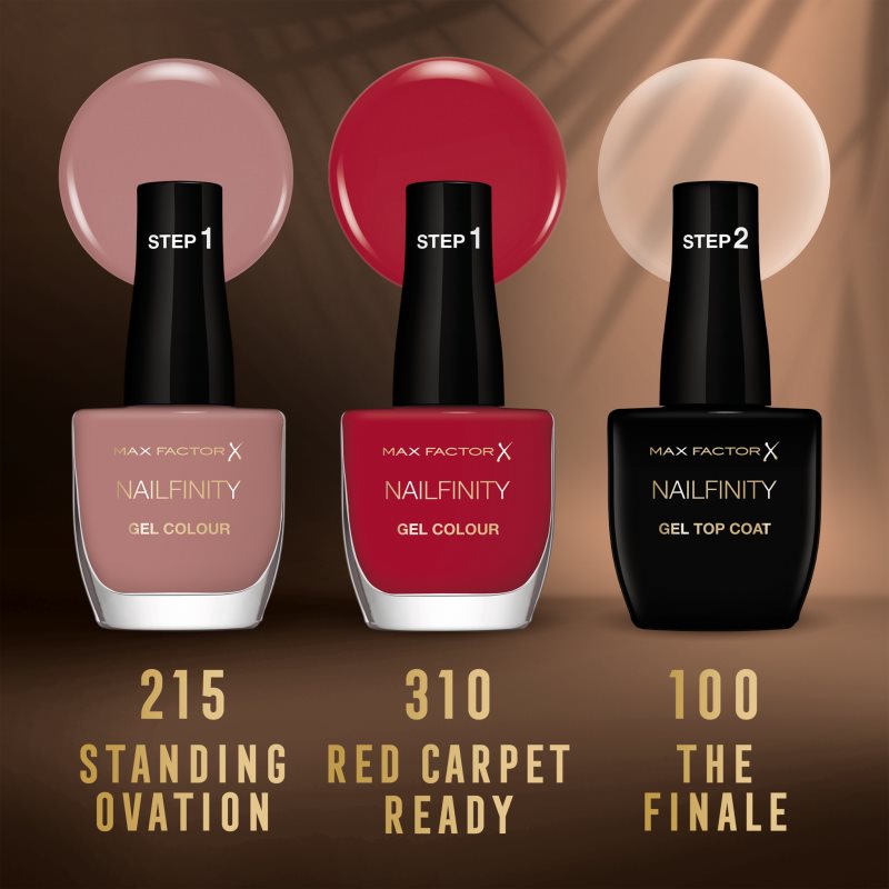 Max Factor Nailfinity Gel Colour gelový lak na nehty bez užití UV/LED lampy odstín 310 Red Carpet Ready 12 ml (obrázek 4)