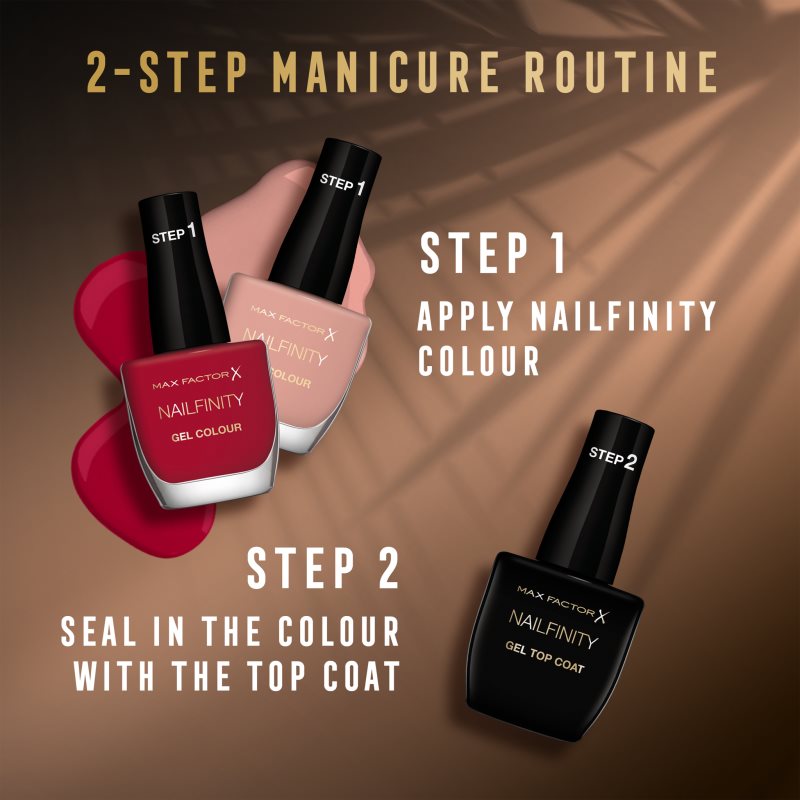 Max Factor Nailfinity Gel Colour gelový lak na nehty bez užití UV/LED lampy odstín 310 Red Carpet Ready 12 ml (obrázek 5)