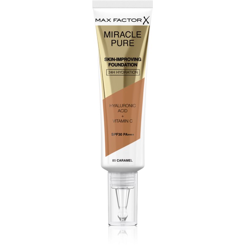 Max Factor Miracle Pure Skin long-lasting foundation SPF 30 shade 85 Caramel 30 ml
