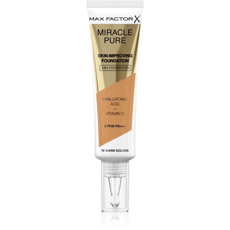 Max Factor Miracle Pure Skin dlhotrvajúci make-up SPF 30 odtieň 76 Warm Golden 30 ml