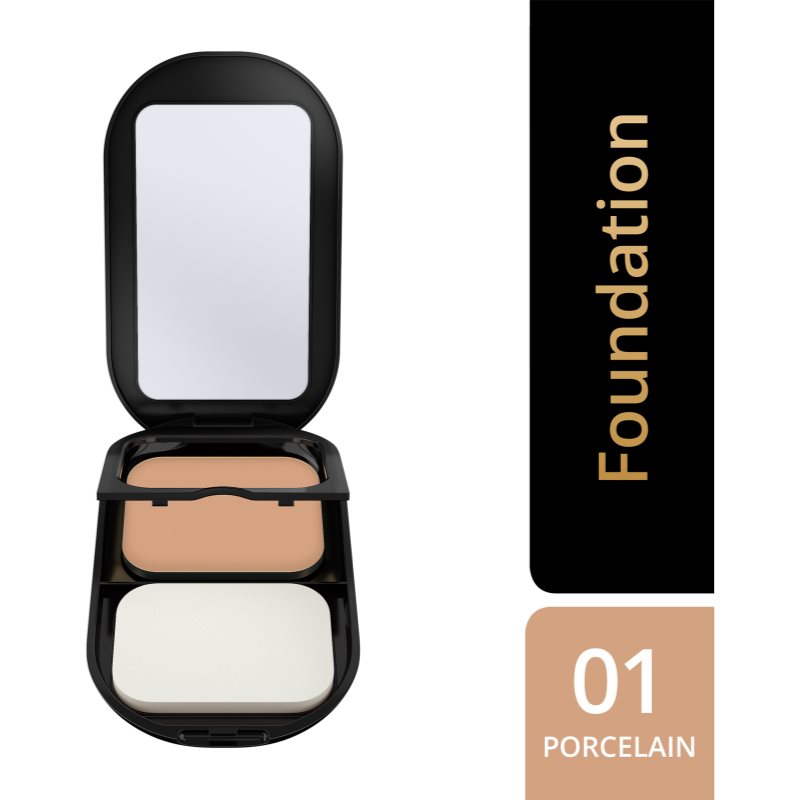 Max Factor Facefinity Refillable компактний матуючий тональний засіб SPF 20 відтінок 001 Porcelain 10 гр