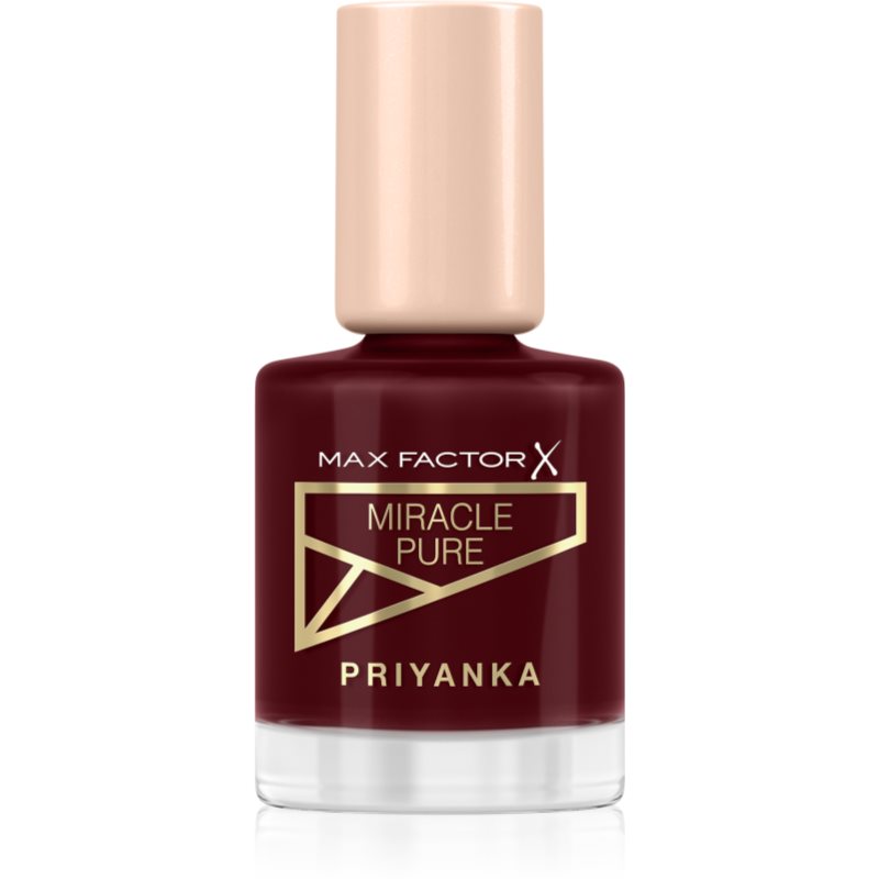 Max Factor X Priyanka Miracle Pure зміцнюючий лак для нігтів відтінок 380 Bold Rosewood 12 мл