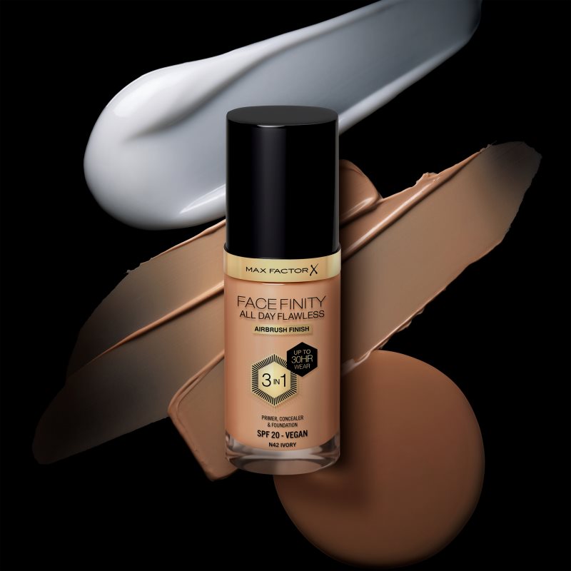 Max Factor Facefinity All Day Flawless trwały podkład SPF 20 odcień 42 Ivory 30 ml
