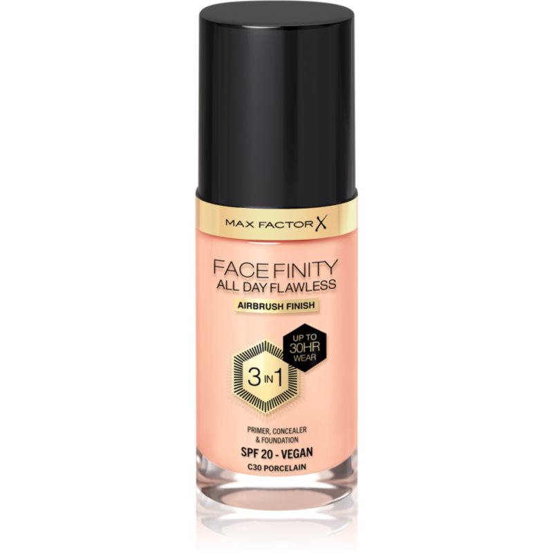 Max Factor Facefinity All Day Flawless langanhaltende Make-up Foundation SPF 20 Farbton 30 Porcelain 30 ml