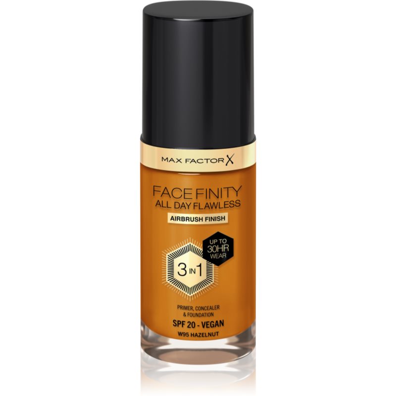 Max Factor Facefinity All Day Flawless langanhaltende Make-up Foundation SPF 20 Farbton W95 Hazelnut 30 ml