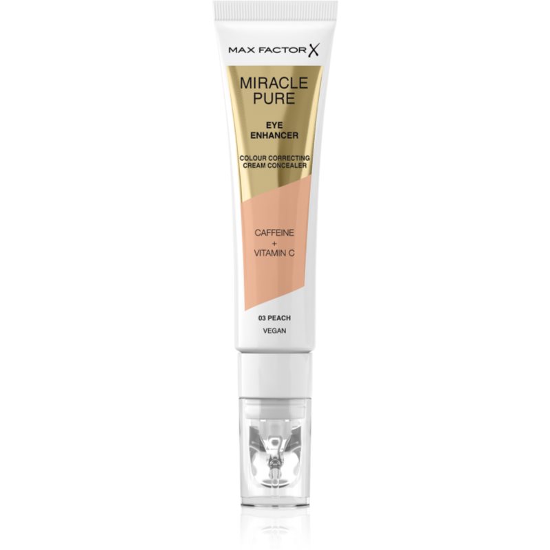 Max Factor Miracle Pure Creamy Concealer To Treat Swelling And Dark Circles Shade 03 Peach 10 Ml