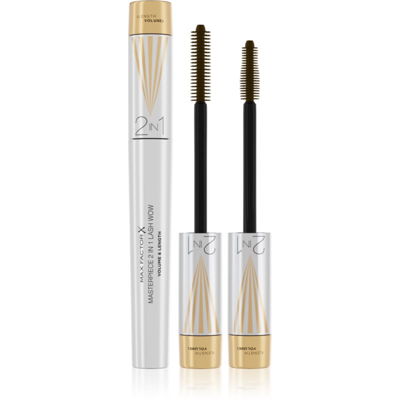 Max Factor Masterpiece Lash Wow Lengthening, Curling And Volumising Mascara With 2-in-1 Brush Shade Black Brown 7 Ml