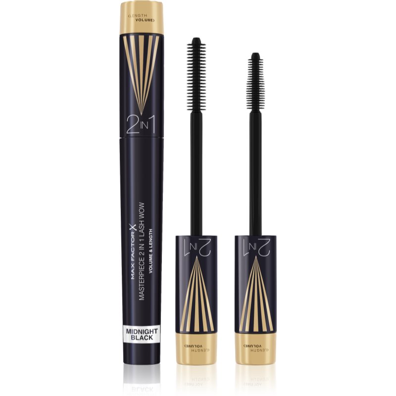 Max Factor Masterpiece Lash Wow volumising and curling mascara 2-in-1 shade Midnight Black 7 ml
