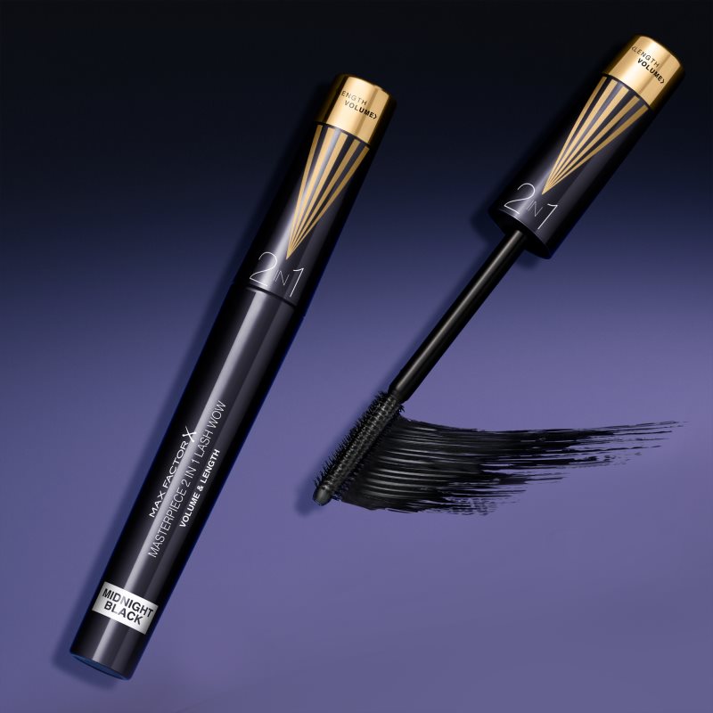 Max Factor Masterpiece Lash Wow Volumising And Curling Mascara 2-in-1 Shade Midnight Black 7 Ml