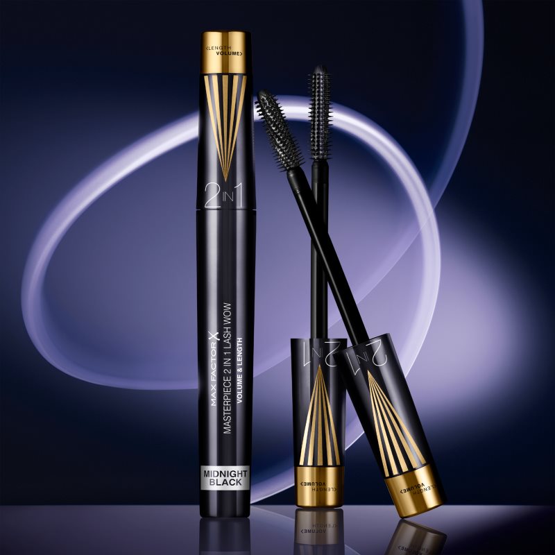 Max Factor Masterpiece Lash Wow Volumising And Curling Mascara 2-in-1 Shade Midnight Black 7 Ml