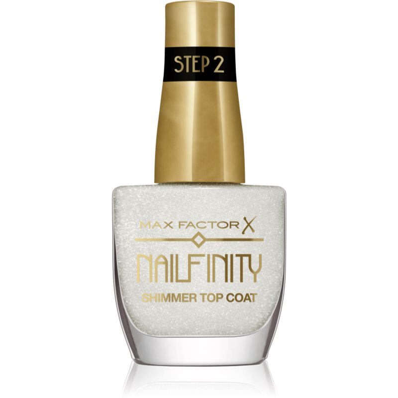 Max Factor Nailfinity Shimmer Top Coat gel top coat for luminous shine shade 102 Starry Veil 12 ml
