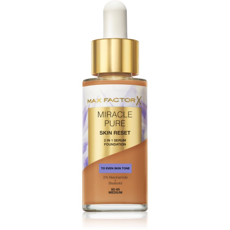 Max Factor Miracle Pure negovalni tekoči puder odtenek 80-85 Medium 30 ml