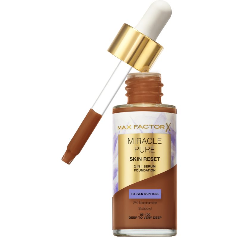 Max Factor Miracle Pure Skin Reset nourishing foundation shade 95-100 Deep to Very Deep 30 ml