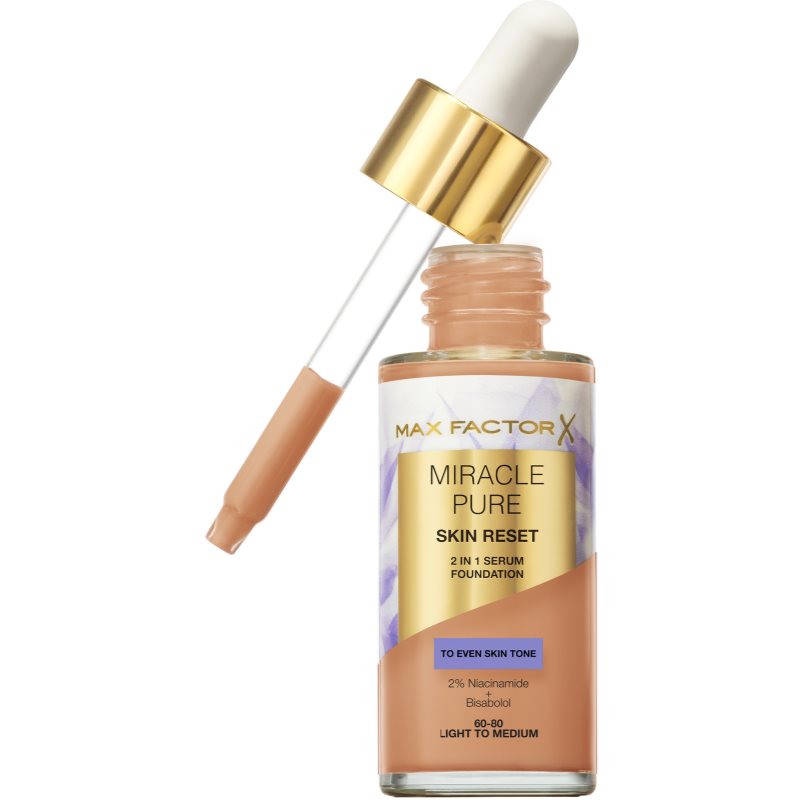 Max Factor Miracle Pure podkład pielęgnacyjny odcień 60-80 Light To Medium 30 ml