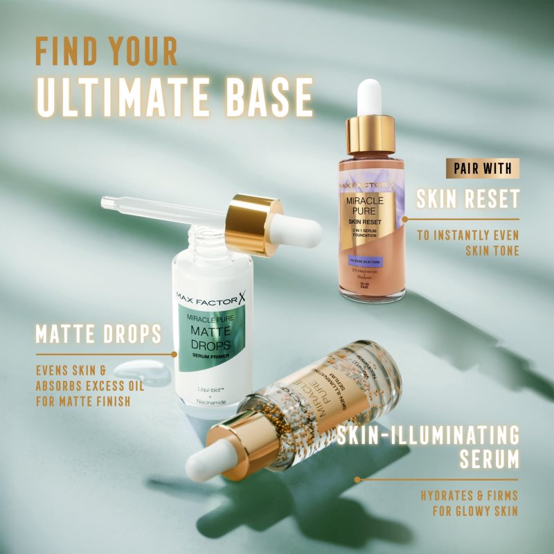 Max Factor Miracle Pure Matte Drops podkladová báze pro vyhlazení a zmatnění pleti 30 ml (obrázek 9)