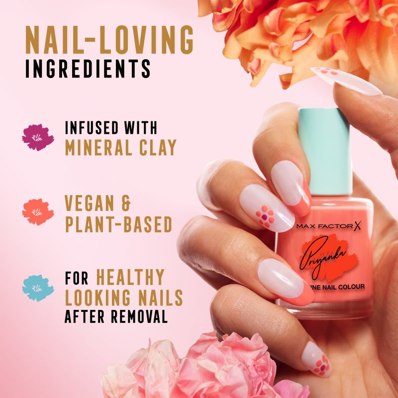 Max Factor x Priyanka Miracle Pure rychleschnoucí lak na nehty limitovaná edice odstín 410 Bold Marigold 12 ml (obrázek 7)