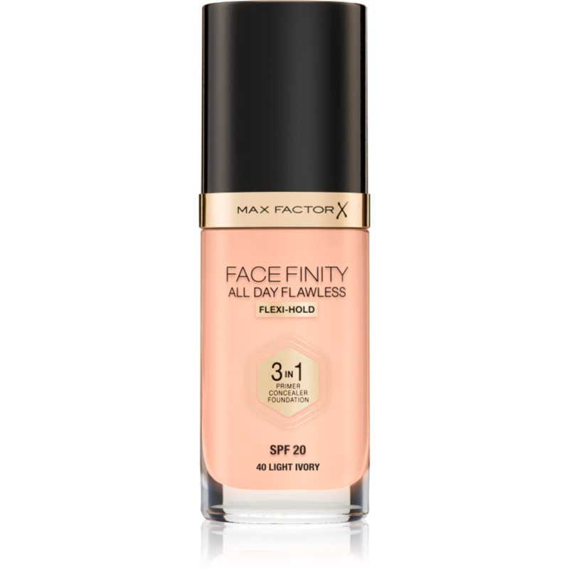 Max Factor Facefinity All Day Flawless dlhotrvajúci make-up SPF 20 odtieň 40 Light Ivory 30 ml