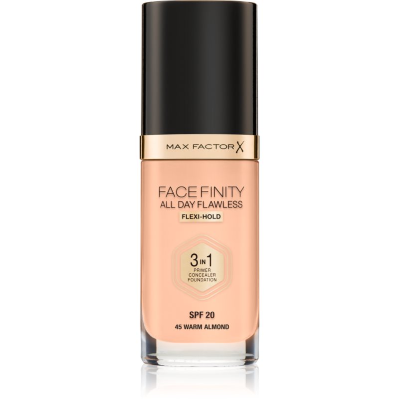 

Max Factor Facefinity All Day Flawless стійкий тональний крем SPF 20 відтінок 45 Warm Almond