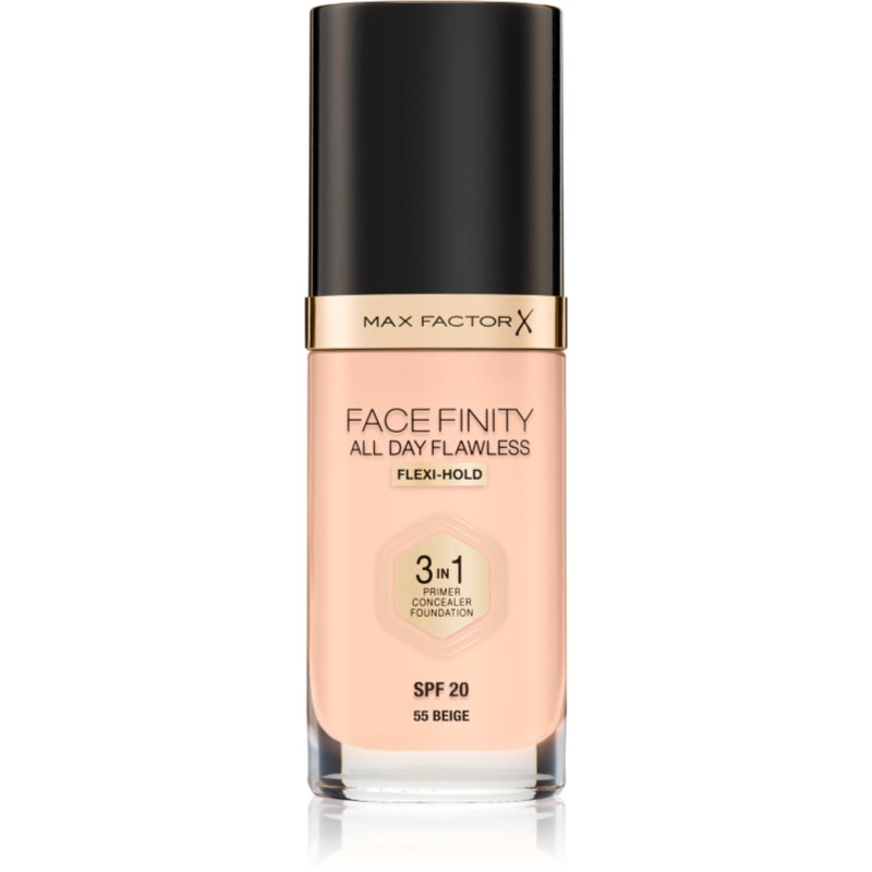 Max Factor Facefinity All Day Flawless long-lasting foundation SPF 20 shade 55 Beige 30 ml
