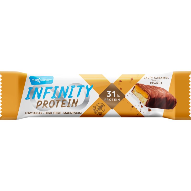 E-shop Max Sport Infinity Protein proteinová tyčinka příchuť Salty Caramel & Peanuts 55 g