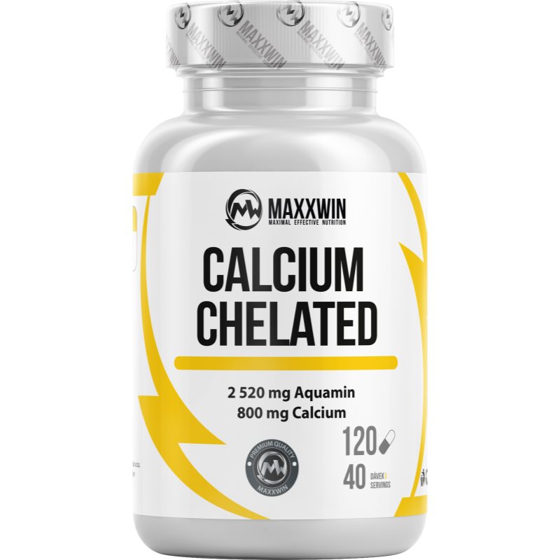 Maxxwin Calcium Chelated výživový doplnok na podporu zdravia kostí a zubov 120 cps